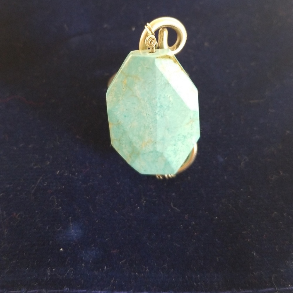 Cooper- turquenite ring